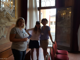 Photo of Eleonora Litta, Elena Spadini and Greta, AIUCD 2016, 08.09.2016.